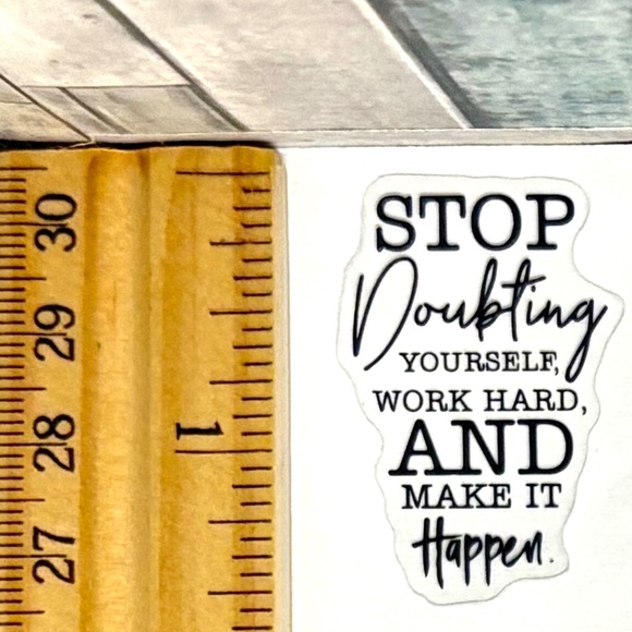 🌀10/$10🌀 Translucent Black Poem Quote Reusable Waterproof Vinyl Sticker Decal - Picture 1 of 1